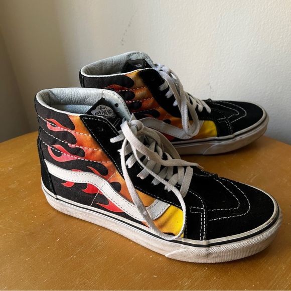 🥀Vans Flame Sk8-Hi Reissue Sneakers MEN 6.5 WOM 8🥀 - Picture 4 of 14